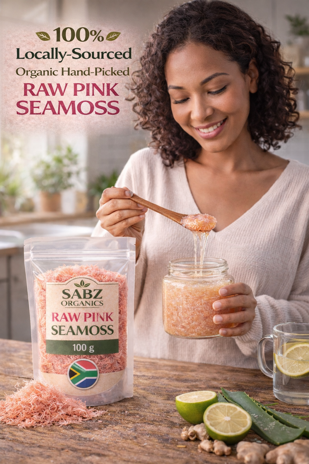 Raw Pink Seamoss — 100g